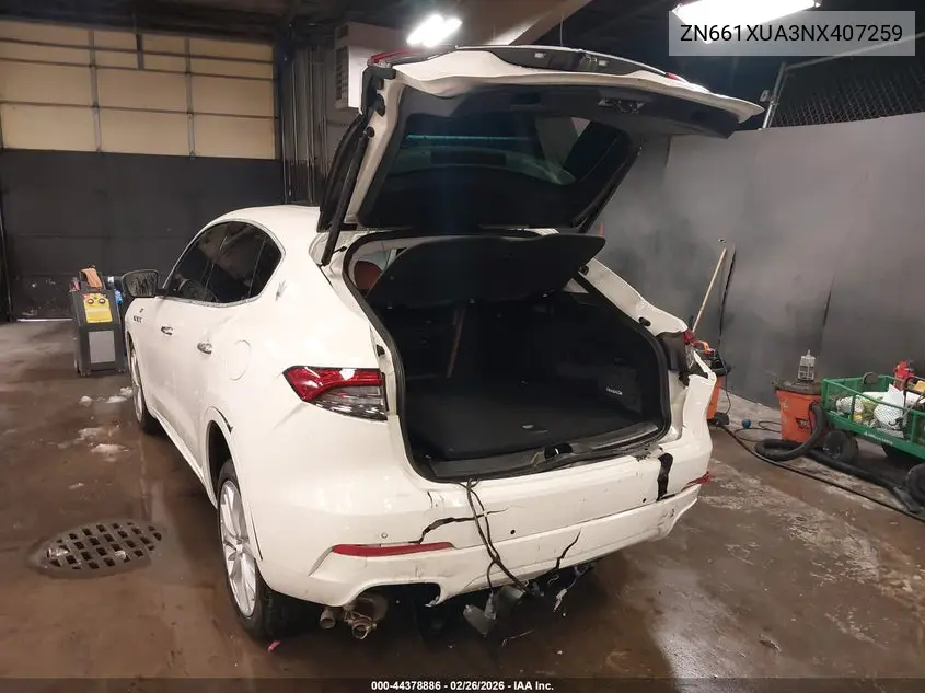 2022 Maserati Levante Gt VIN: ZN661XUA3NX407259 Lot: 44378886
