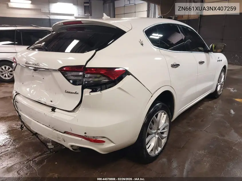 2022 Maserati Levante Gt VIN: ZN661XUA3NX407259 Lot: 44378886