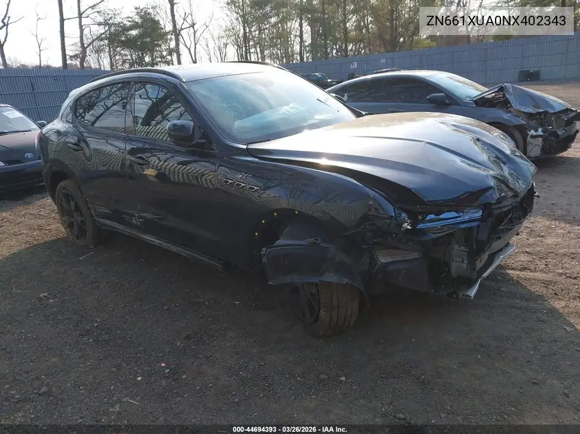 2022 Maserati Levante Gt VIN: ZN661XUA0NX402343 Lot: 44694393