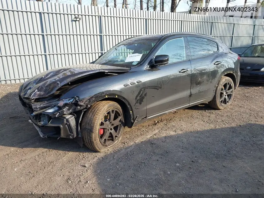 2022 Maserati Levante Gt VIN: ZN661XUA0NX402343 Lot: 44694393