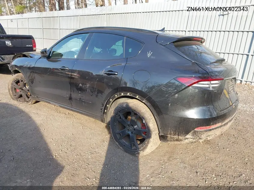 2022 Maserati Levante Gt VIN: ZN661XUA0NX402343 Lot: 44694393