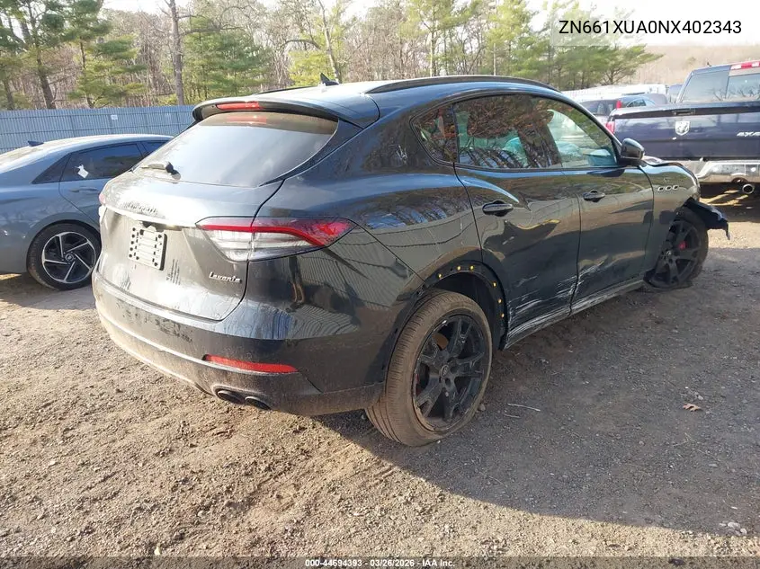 2022 Maserati Levante Gt VIN: ZN661XUA0NX402343 Lot: 44694393