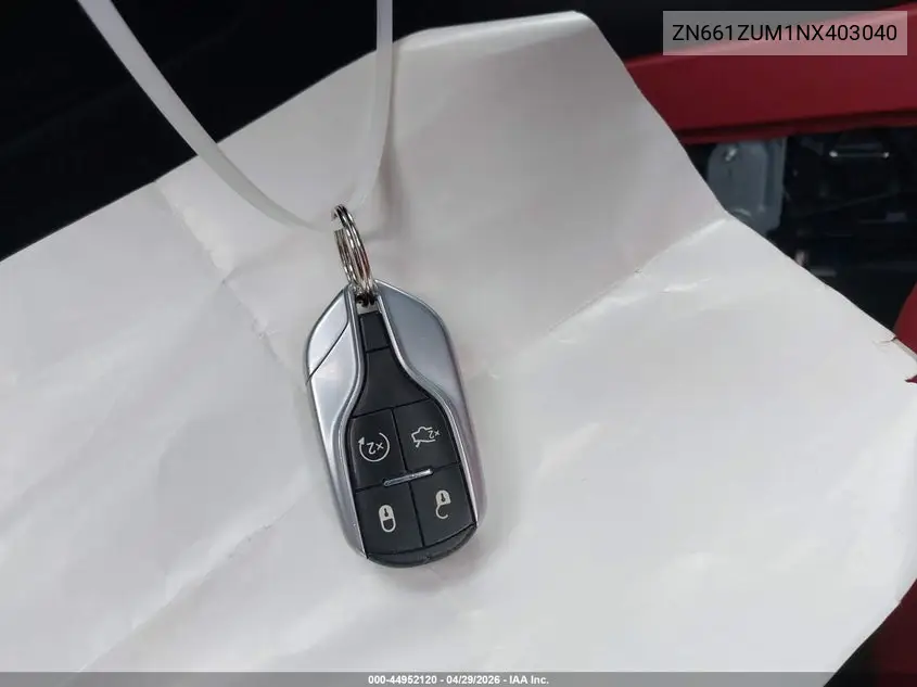 2022 Maserati Levante Modena S VIN: ZN661ZUM1NX403040 Lot: 44952120