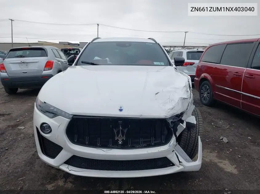 2022 Maserati Levante Modena S VIN: ZN661ZUM1NX403040 Lot: 44952120