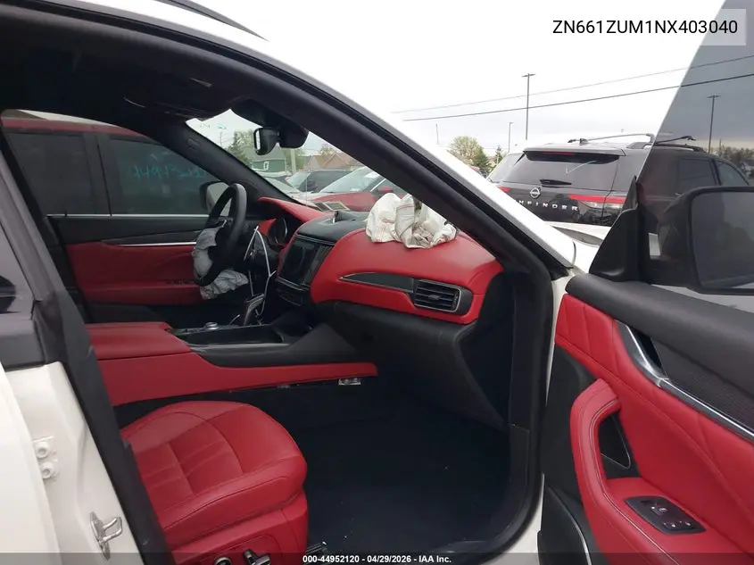 2022 Maserati Levante Modena S VIN: ZN661ZUM1NX403040 Lot: 44952120