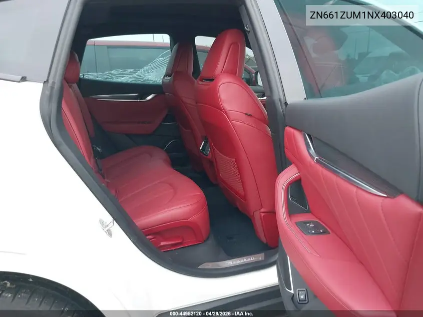 2022 Maserati Levante Modena S VIN: ZN661ZUM1NX403040 Lot: 44952120