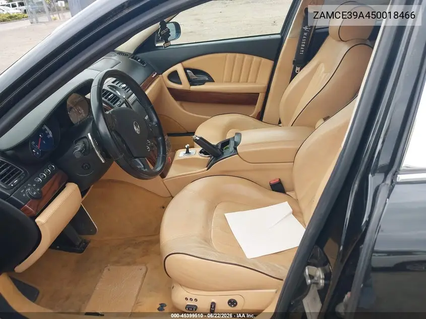 2005 Maserati Quattroporte VIN: ZAMCE39A450018466 Lot: 45399510