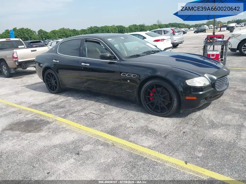 2006 Maserati Quattroporte Executive Gt/Sport Gt VIN: ZAMCE39A660020642 Lot: 45596107