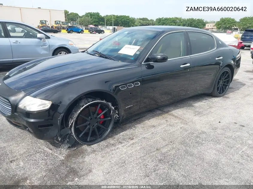2006 Maserati Quattroporte Executive Gt/Sport Gt VIN: ZAMCE39A660020642 Lot: 45596107
