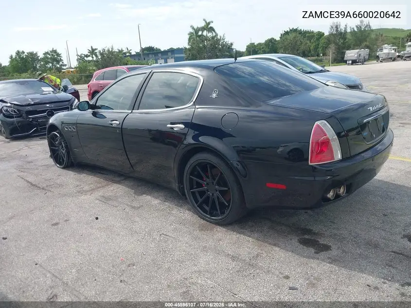 2006 Maserati Quattroporte Executive Gt/Sport Gt VIN: ZAMCE39A660020642 Lot: 45596107