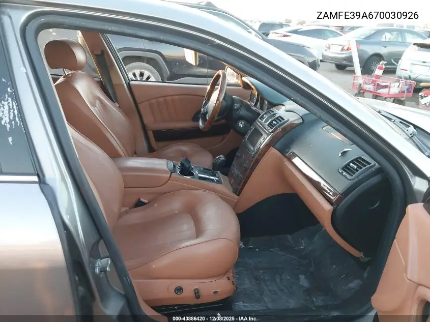 2007 Maserati Quattroporte Base Automatic/Executive Gt Automatic/Sport Gt Automatic VIN: ZAMFE39A670030926 Lot: 43886420