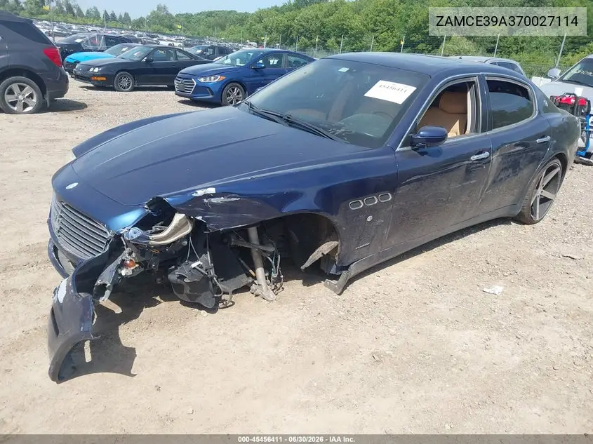 2007 Maserati Quattroporte Base Duoselect/Executive Duoselect/Sport Gt Duoselect VIN: ZAMCE39A370027114 Lot: 45456411