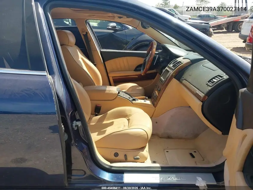 2007 Maserati Quattroporte Base Duoselect/Executive Duoselect/Sport Gt Duoselect VIN: ZAMCE39A370027114 Lot: 45456411