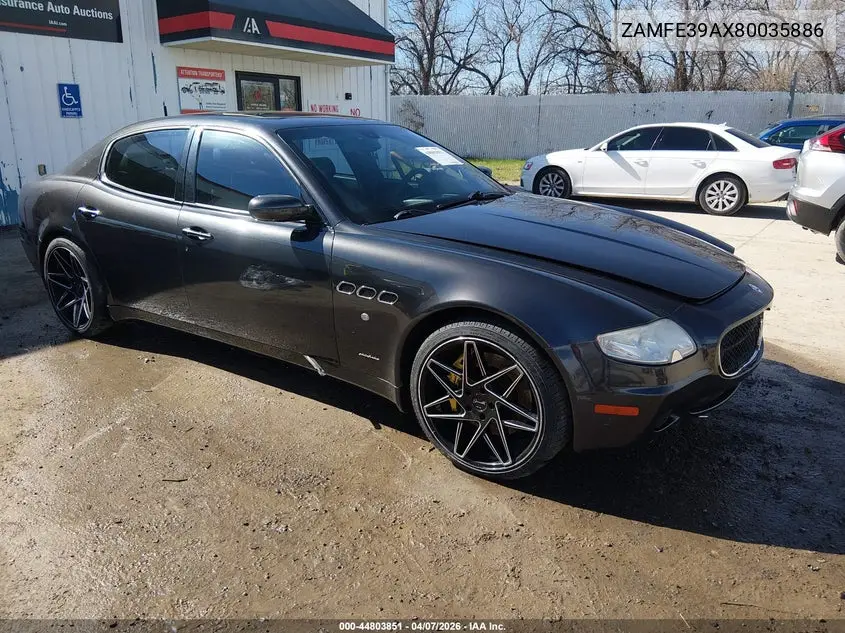 2008 Maserati Quattroporte Base Automatic/Executive Gt Automatic/Sport Gt S Automatic VIN: ZAMFE39AX80035886 Lot: 44803851