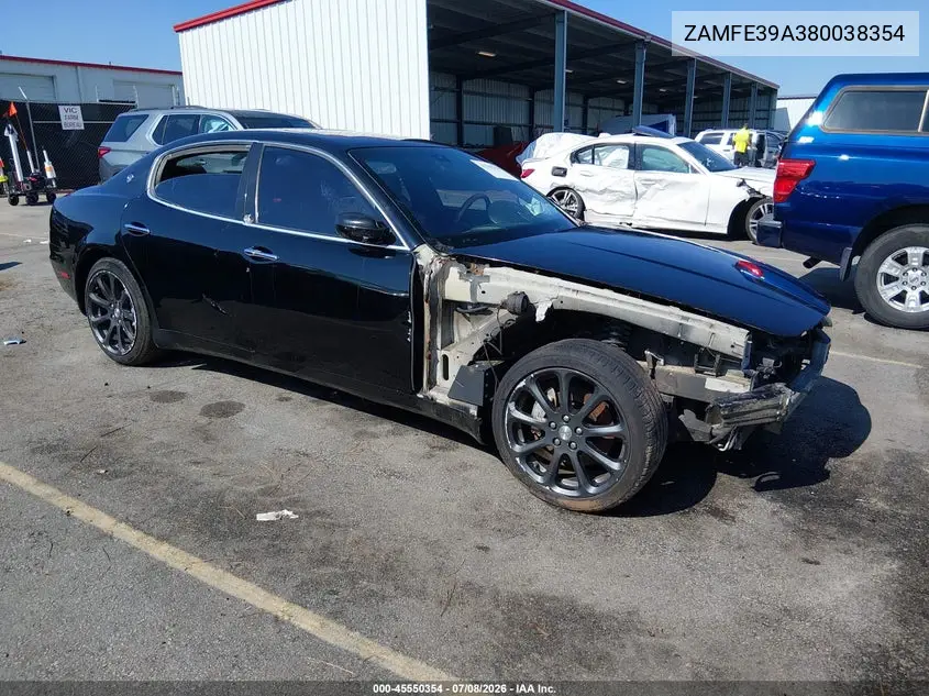 2008 Maserati Quattroporte Base Automatic/Executive Gt Automatic/Sport Gt S Automatic VIN: ZAMFE39A380038354 Lot: 45550354