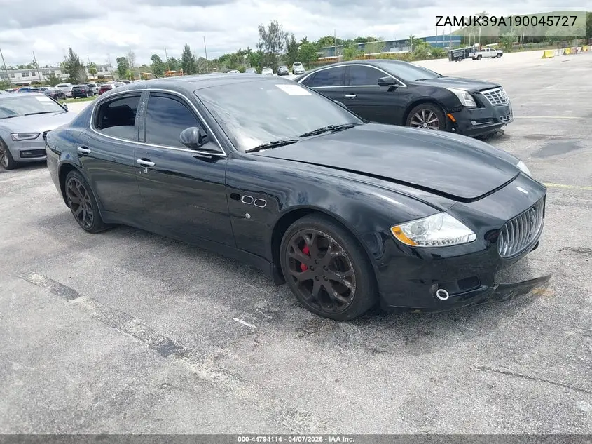 2009 Maserati Quattroporte S VIN: ZAMJK39A190045727 Lot: 44794114
