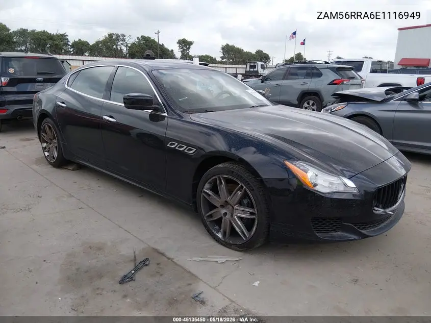 2014 Maserati Quattroporte S Q4 VIN: ZAM56RRA6E1116949 Lot: 45135450
