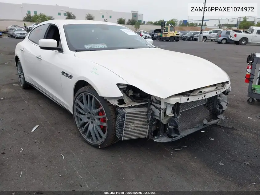 2014 Maserati Quattroporte Gts VIN: ZAM56PPAXE1074972 Lot: 45311980