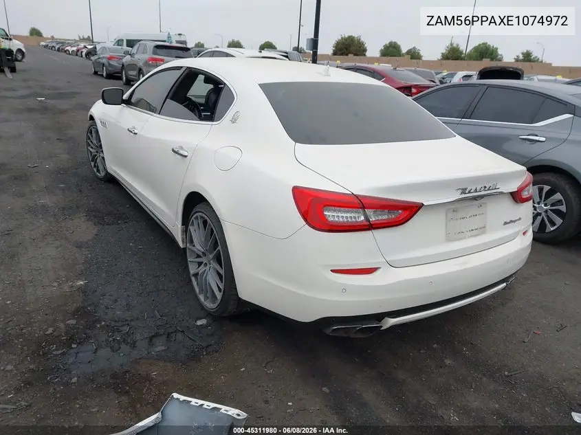 2014 Maserati Quattroporte Gts VIN: ZAM56PPAXE1074972 Lot: 45311980