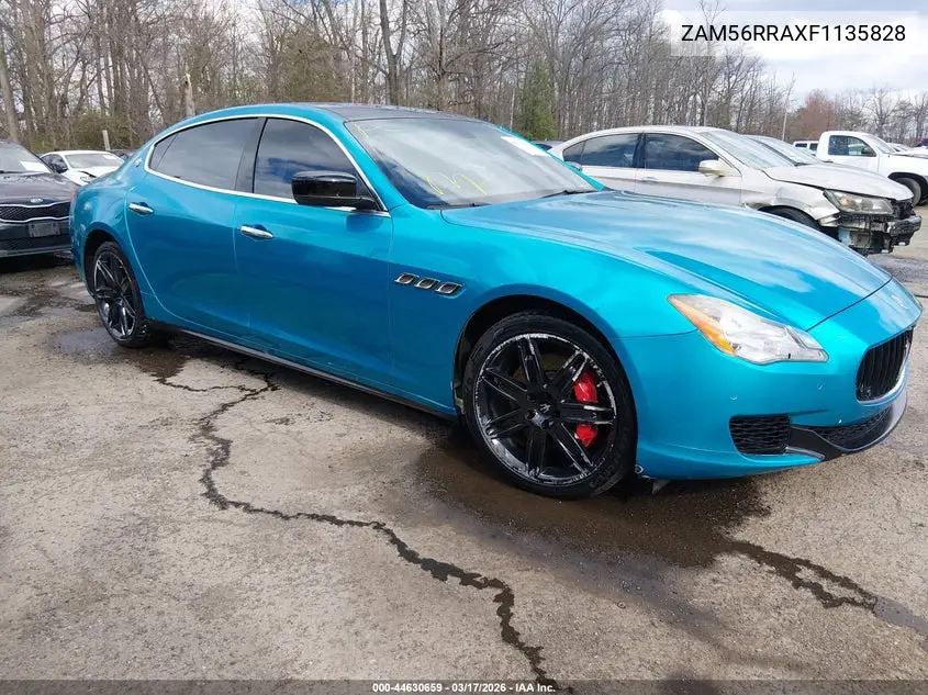 2015 Maserati Quattroporte S Q4 VIN: ZAM56RRAXF1135828 Lot: 44630659