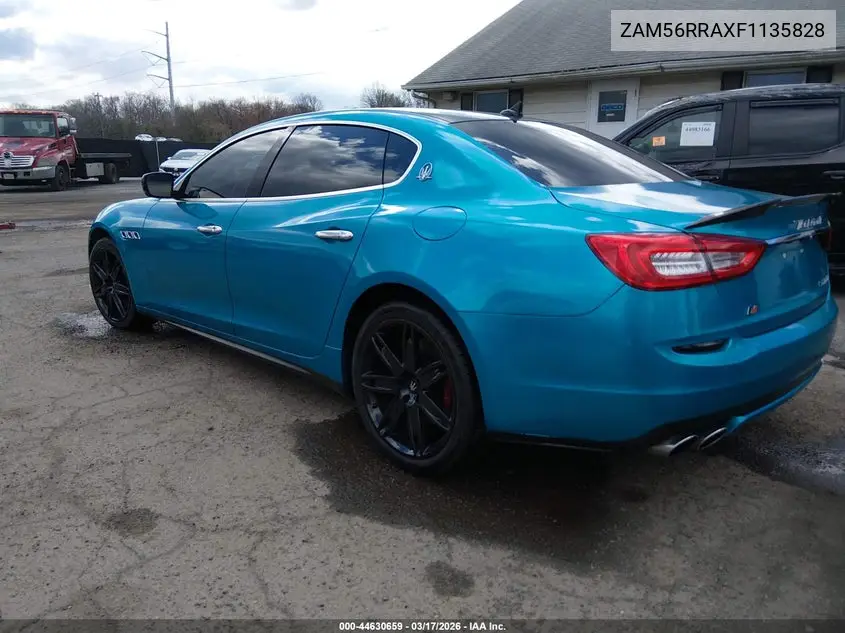 2015 Maserati Quattroporte S Q4 VIN: ZAM56RRAXF1135828 Lot: 44630659