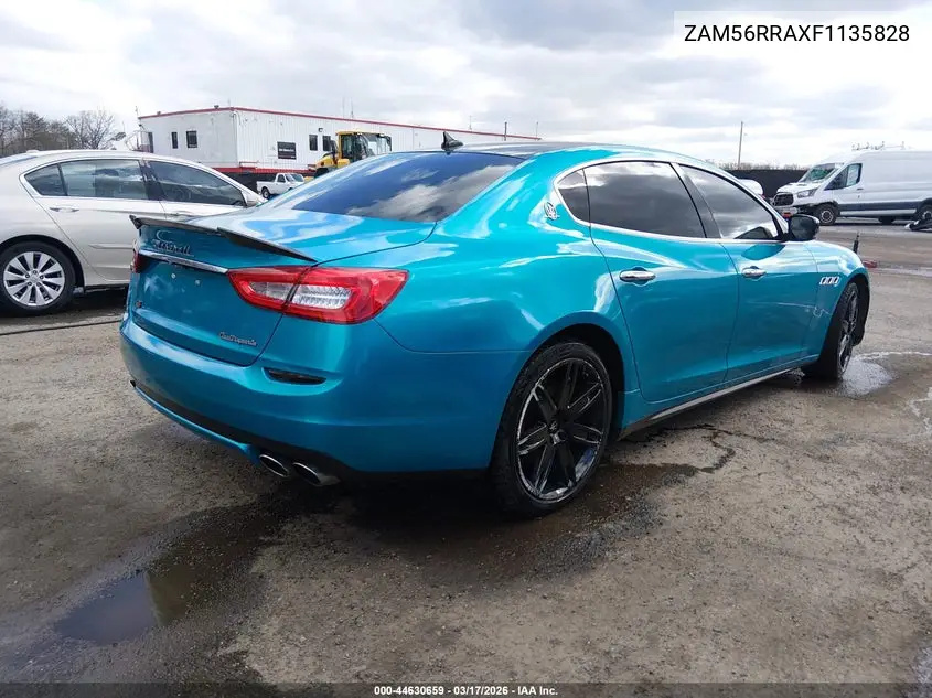 2015 Maserati Quattroporte S Q4 VIN: ZAM56RRAXF1135828 Lot: 44630659