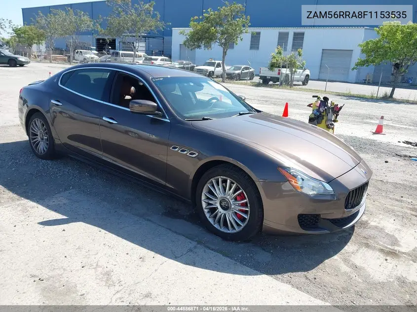 2015 Maserati Quattroporte S Q4 VIN: ZAM56RRA8F1153535 Lot: 44886871