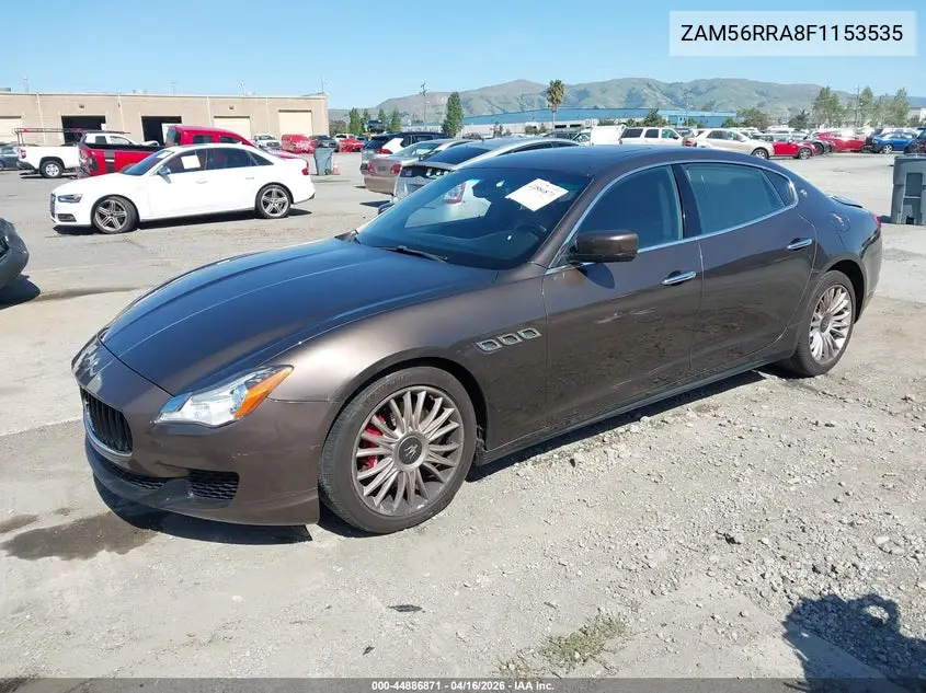 2015 Maserati Quattroporte S Q4 VIN: ZAM56RRA8F1153535 Lot: 44886871