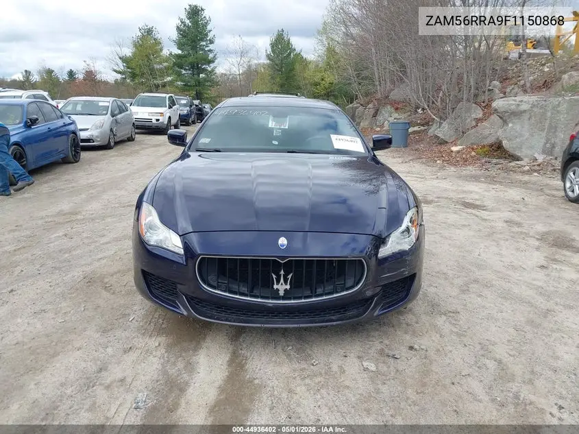 2015 Maserati Quattroporte S Q4 VIN: ZAM56RRA9F1150868 Lot: 44936402