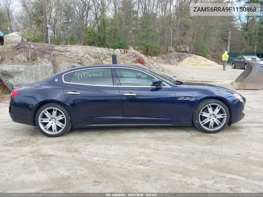 2015 Maserati Quattroporte S Q4 VIN: ZAM56RRA9F1150868 Lot: 44936402