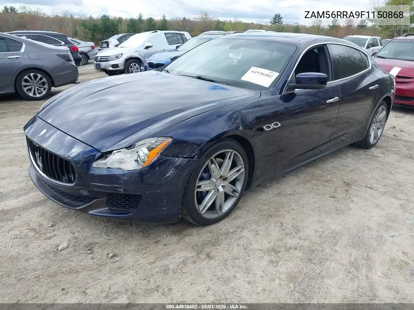 2015 Maserati Quattroporte S Q4 VIN: ZAM56RRA9F1150868 Lot: 44936402