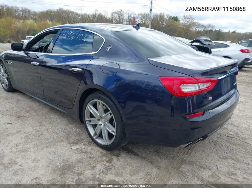 2015 Maserati Quattroporte S Q4 VIN: ZAM56RRA9F1150868 Lot: 44936402