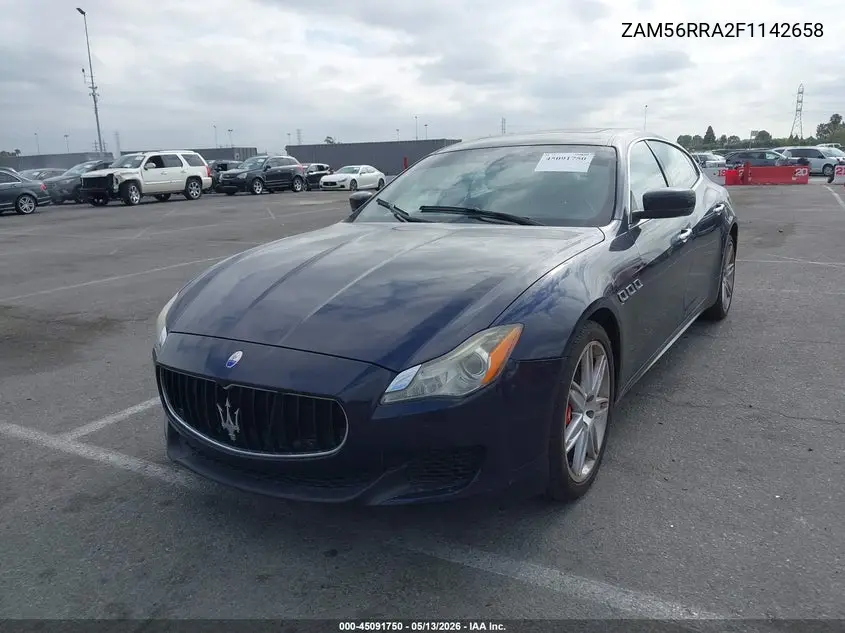 2015 Maserati Quattroporte S Q4 VIN: ZAM56RRA2F1142658 Lot: 45091750
