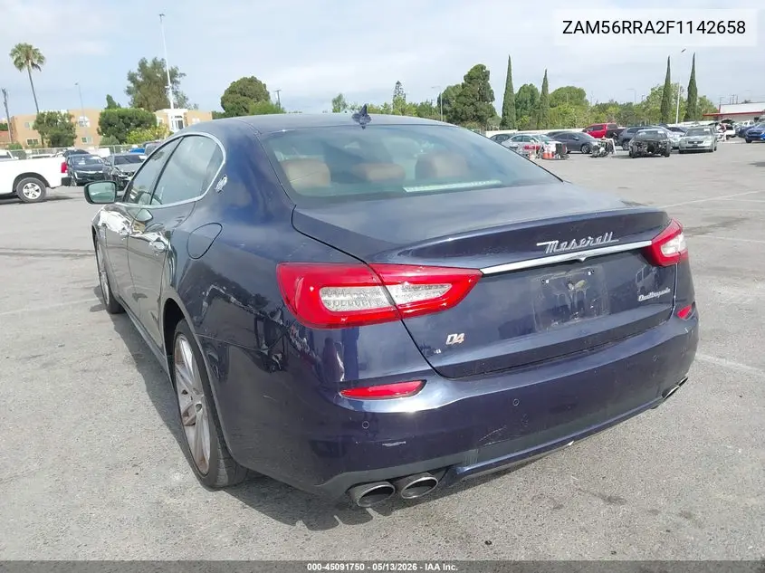2015 Maserati Quattroporte S Q4 VIN: ZAM56RRA2F1142658 Lot: 45091750