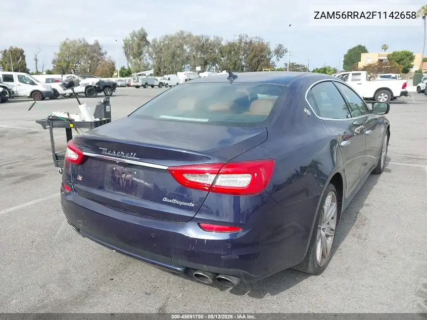 2015 Maserati Quattroporte S Q4 VIN: ZAM56RRA2F1142658 Lot: 45091750