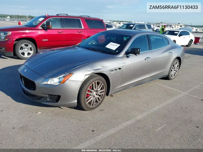 2015 Maserati Quattroporte S Q4 VIN: ZAM56RRA6F1130433 Lot: 45426448
