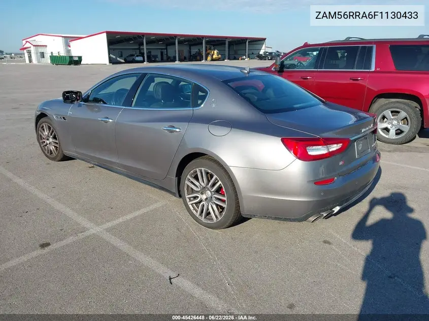 2015 Maserati Quattroporte S Q4 VIN: ZAM56RRA6F1130433 Lot: 45426448