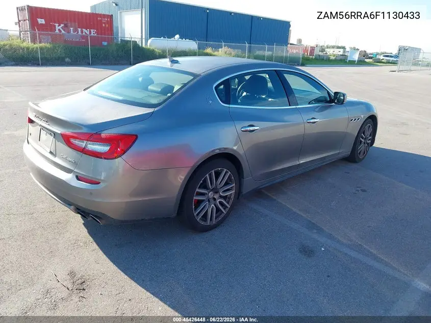 2015 Maserati Quattroporte S Q4 VIN: ZAM56RRA6F1130433 Lot: 45426448