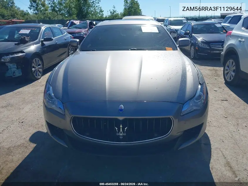 2015 Maserati Quattroporte S Q4 VIN: ZAM56RRA3F1129644 Lot: 45453259