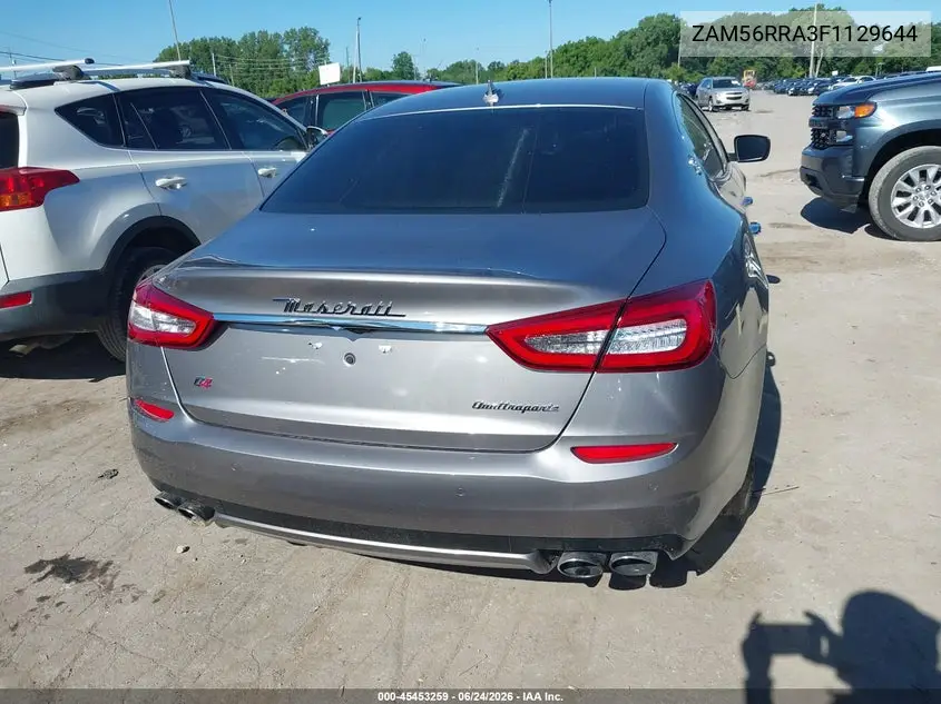 2015 Maserati Quattroporte S Q4 VIN: ZAM56RRA3F1129644 Lot: 45453259