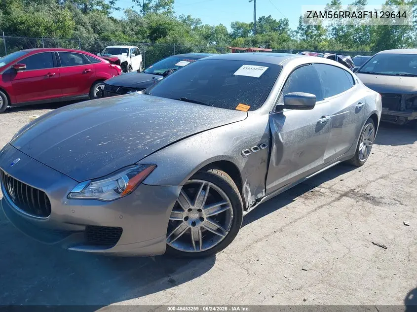 2015 Maserati Quattroporte S Q4 VIN: ZAM56RRA3F1129644 Lot: 45453259