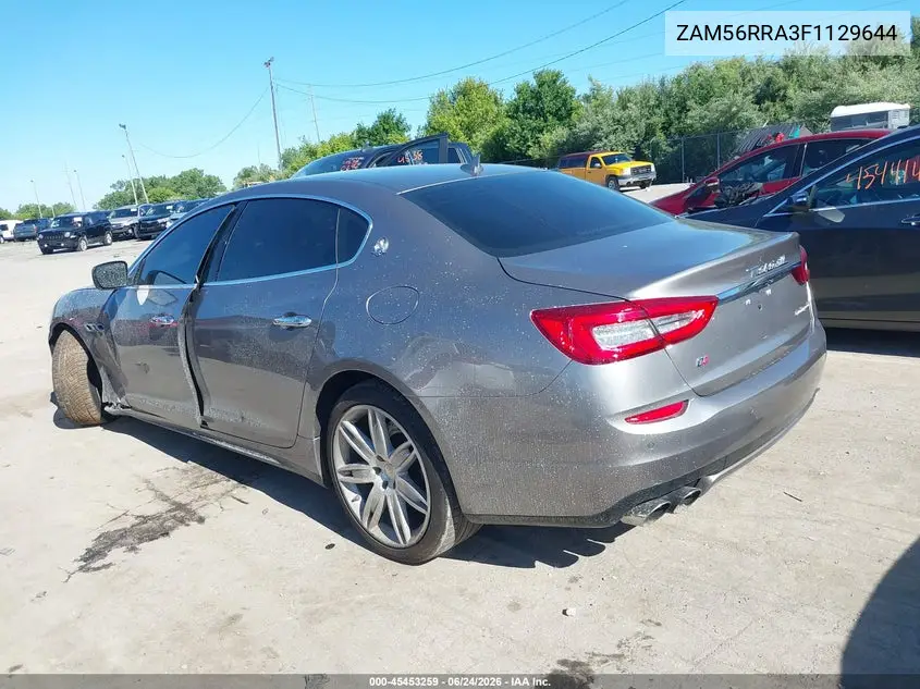 2015 Maserati Quattroporte S Q4 VIN: ZAM56RRA3F1129644 Lot: 45453259