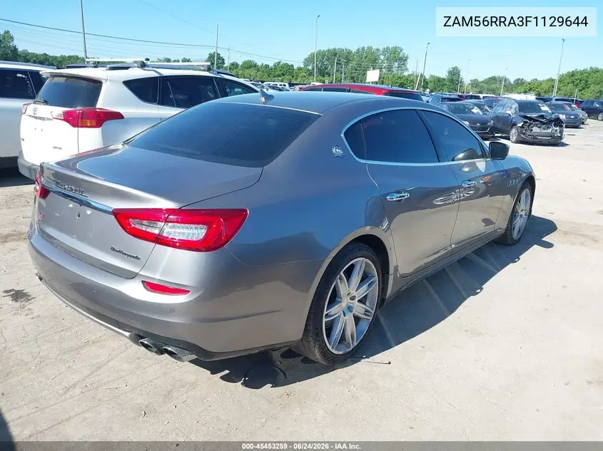 2015 Maserati Quattroporte S Q4 VIN: ZAM56RRA3F1129644 Lot: 45453259