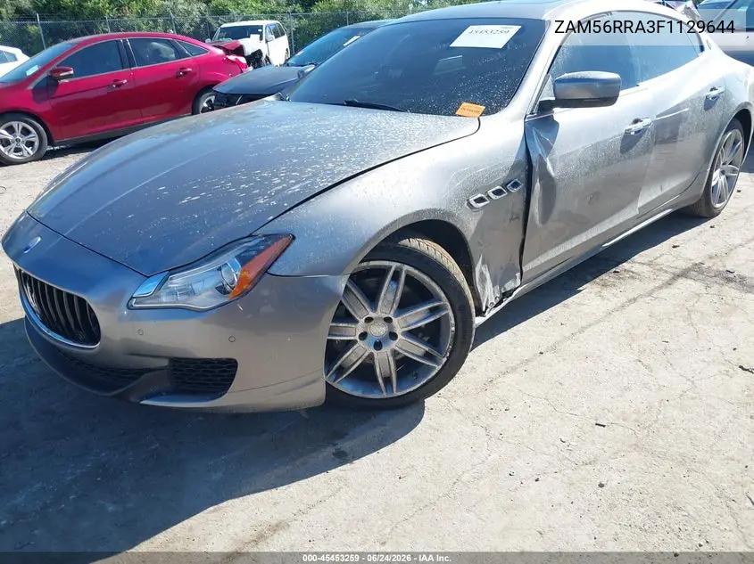 2015 Maserati Quattroporte S Q4 VIN: ZAM56RRA3F1129644 Lot: 45453259