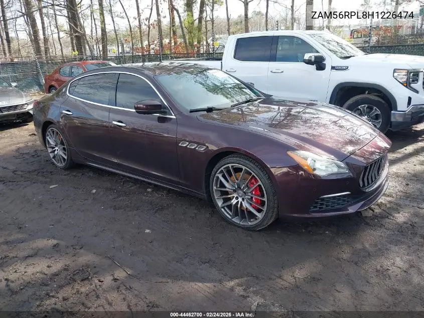 2017 Maserati Quattroporte S Granlusso VIN: ZAM56RPL8H1226474 Lot: 44462700
