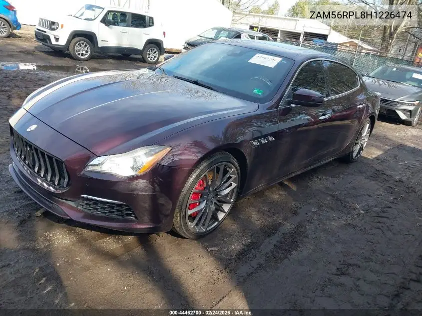 2017 Maserati Quattroporte S Granlusso VIN: ZAM56RPL8H1226474 Lot: 44462700