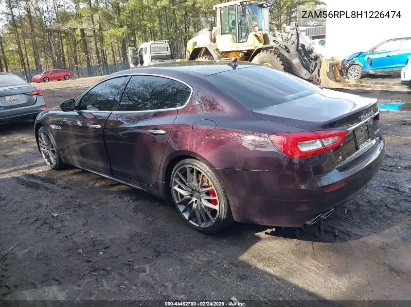 2017 Maserati Quattroporte S Granlusso VIN: ZAM56RPL8H1226474 Lot: 44462700
