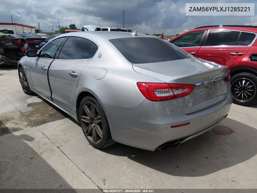 2018 Maserati Quattroporte S Granlusso VIN: ZAM56YPLXJ1285221 Lot: 45297371