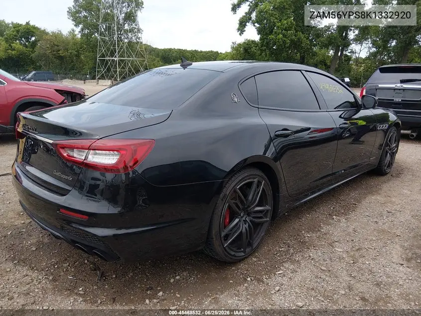 2019 Maserati Quattroporte S Gransport VIN: ZAM56YPS8K1332920 Lot: 45468532