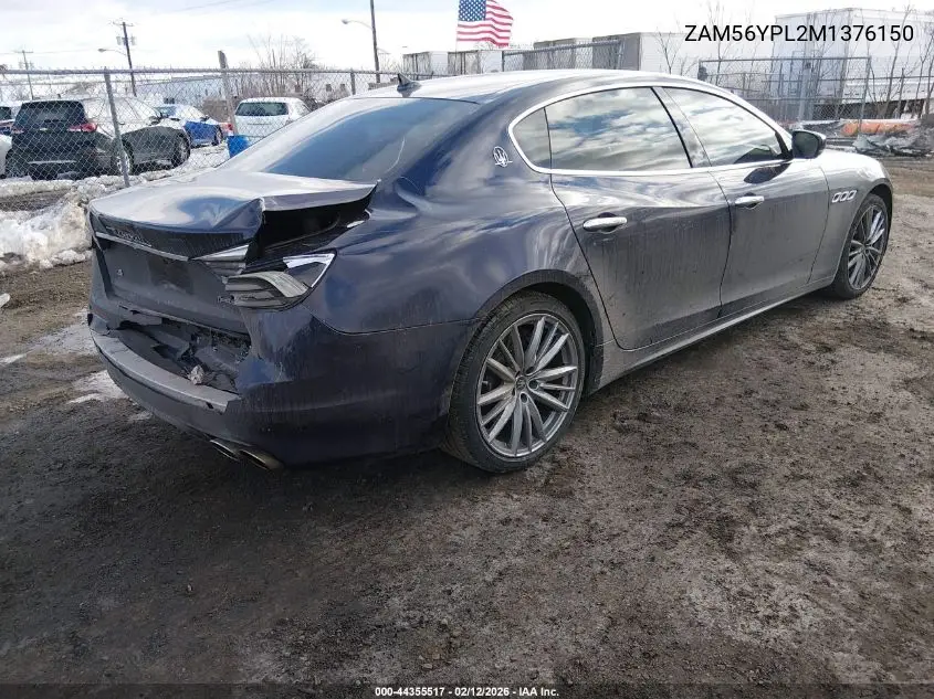 2021 Maserati Quattroporte S Granlusso VIN: ZAM56YPL2M1376150 Lot: 44355517